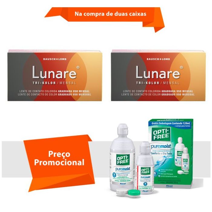 Combo Lunare Tri-Kolor Mensal com Grau com Opti Free