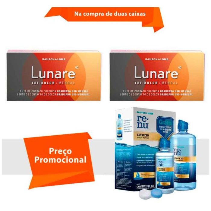 Combo Lunare Tri-Kolor Mensal com Grau com Renu Advanced