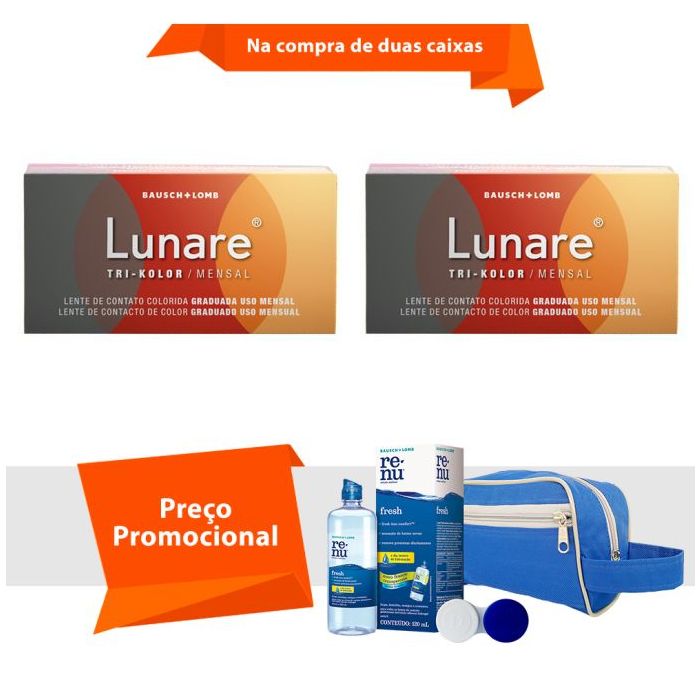 Combo Lunare Tri-Kolor Mensal com Grau com Kit Renu Fresh