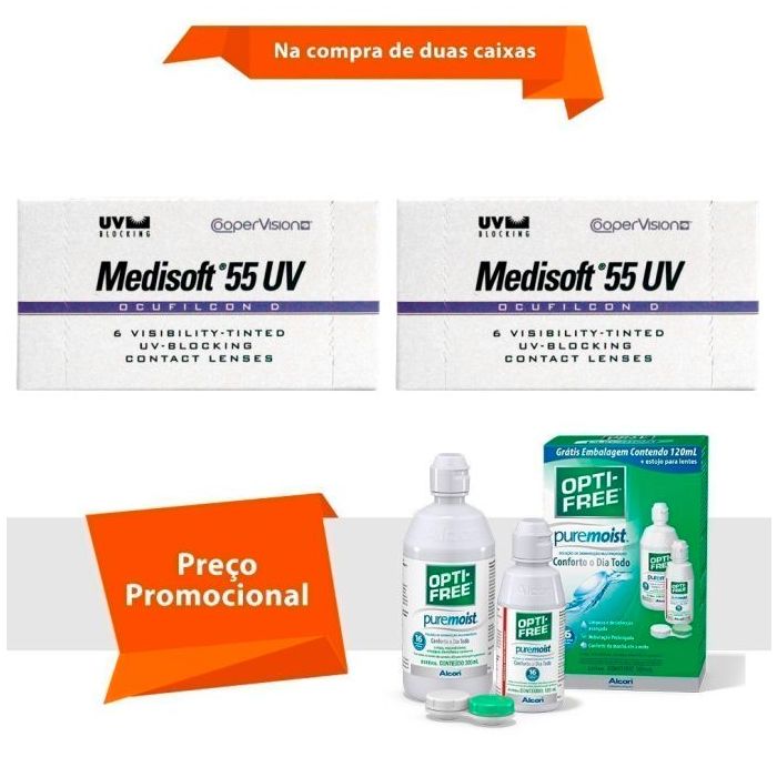 Combo Medisoft 55 Uv com Opti Free