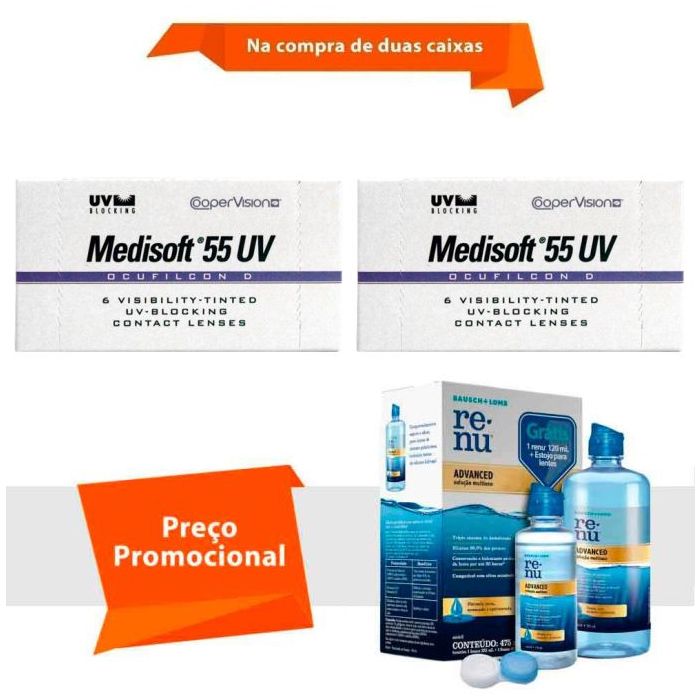 Combo Medisoft 55 Uv com Renu Advanced