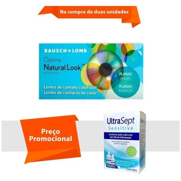 Combo Optima Natural Look Sem Grau com UltraSept Sensitive