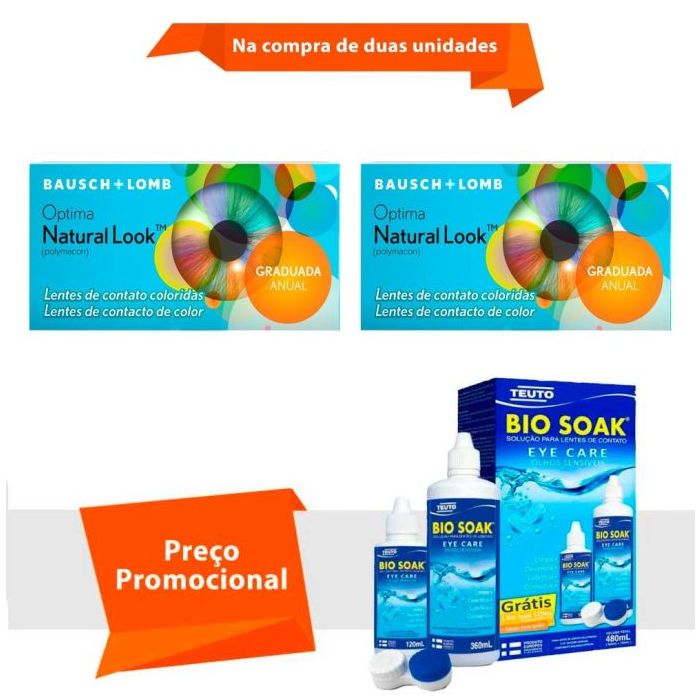 Combo Optima Natural Look Com Grau com Bio Soak