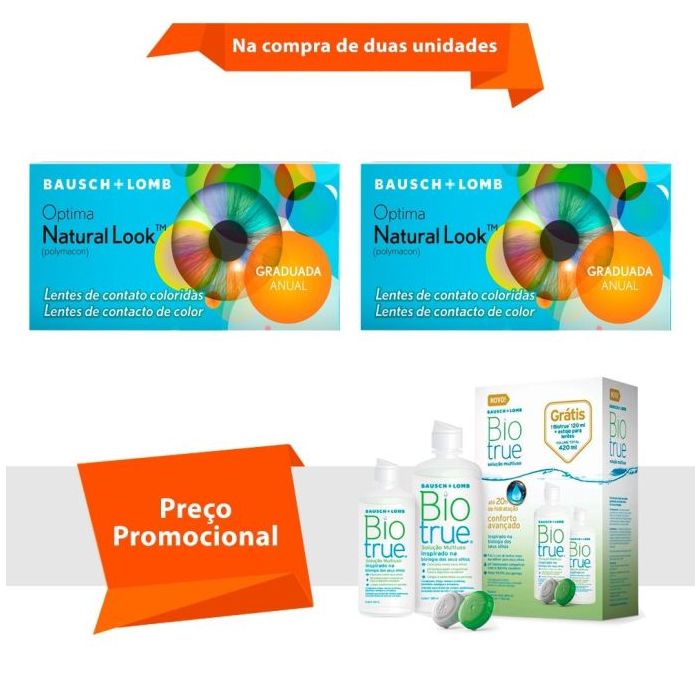 Combo Optima Natural Look Com Grau com BioTrue