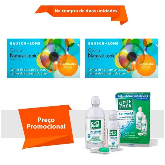 Combo Optima Natural Look Com Grau com Opti Free