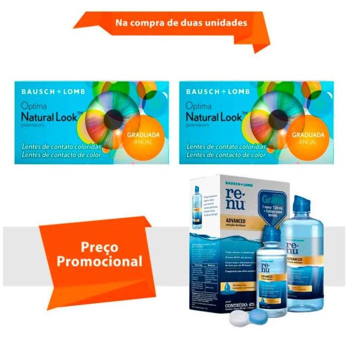 Combo Optima Natural Look Com Grau com Renu Advanced