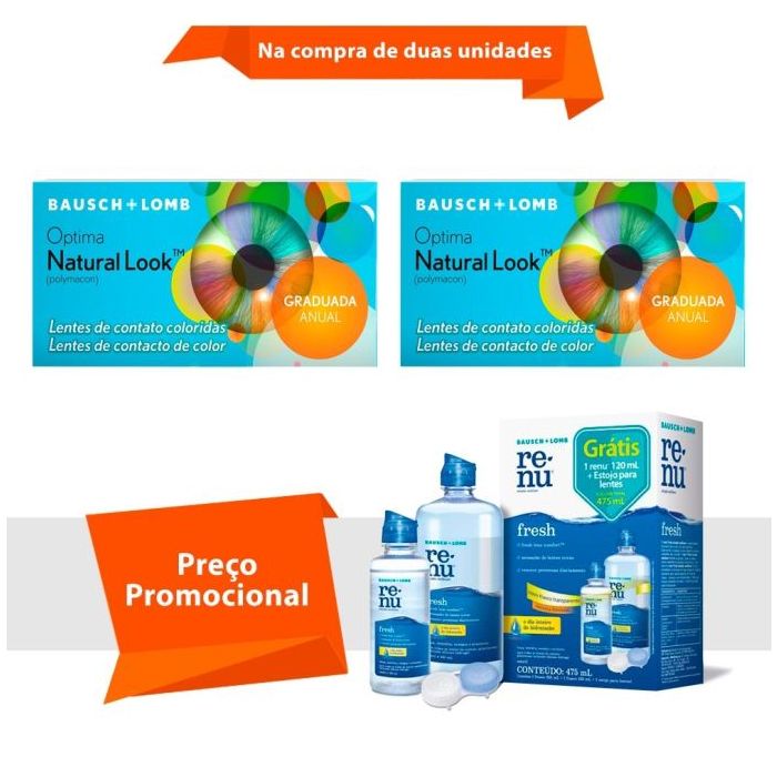 Combo Optima Natural Look Com Grau com Renu Fresh