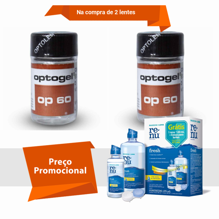 Combo Optogel Op 60 Alto grau com Renu Fresh