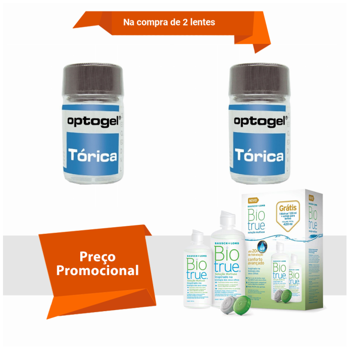 Combo Optogel Tórica para Astigmatismo Com BioTrue