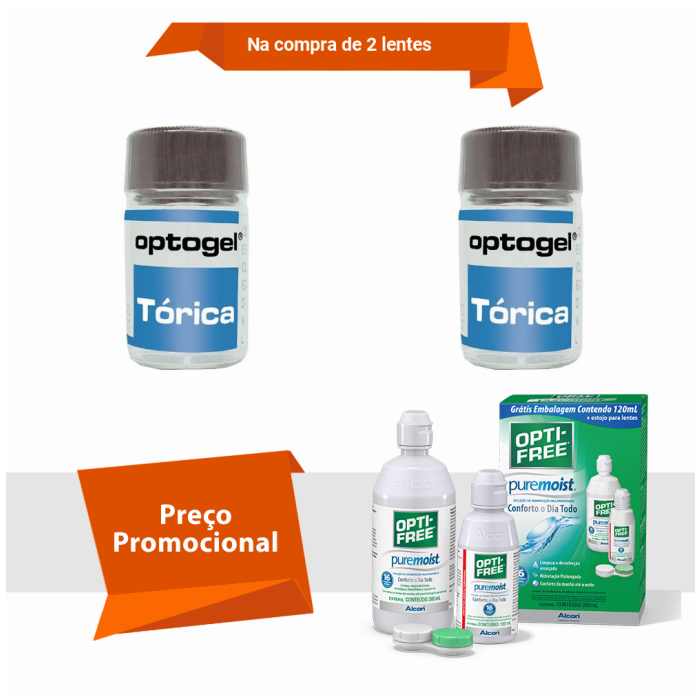 Combo Optogel Tórica para Astigmatismo Com Opti Free
