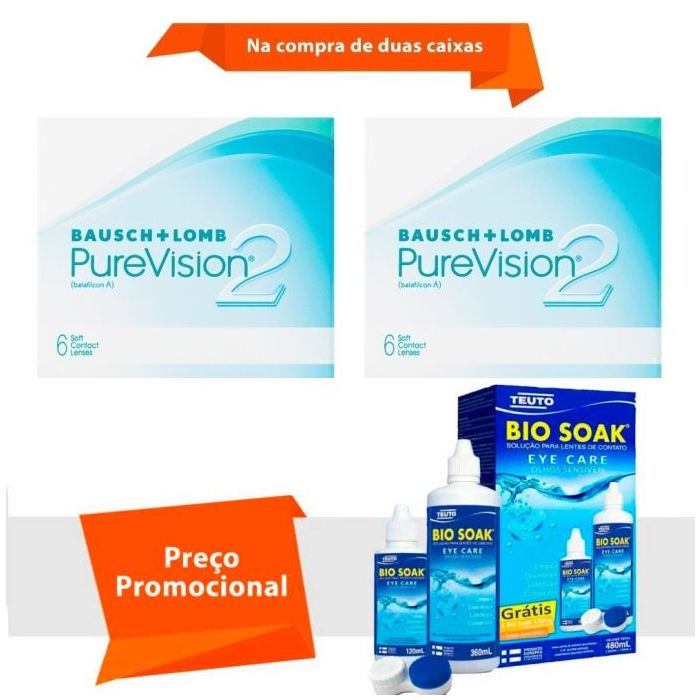 Combo Purevision 2 com Bio Soak