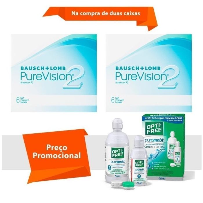 Combo Purevision 2 com Opti Free