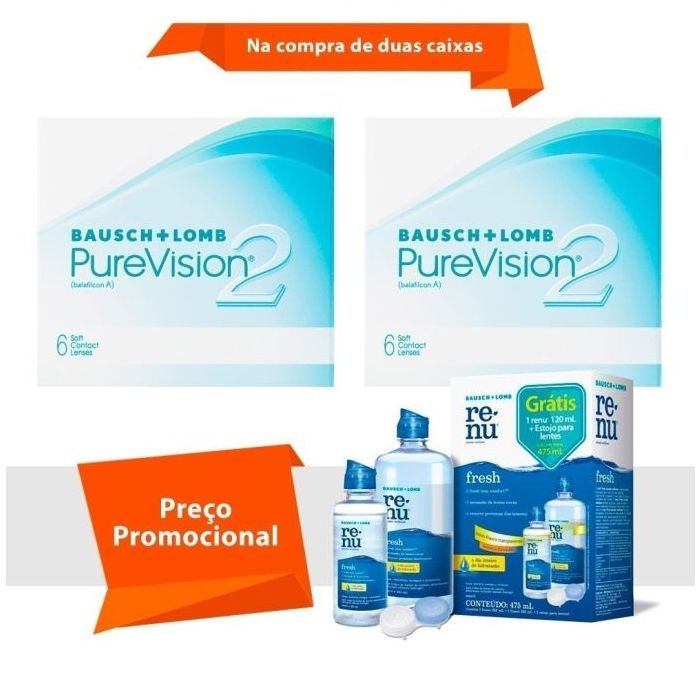 Combo Purevision 2 com Renu Fresh