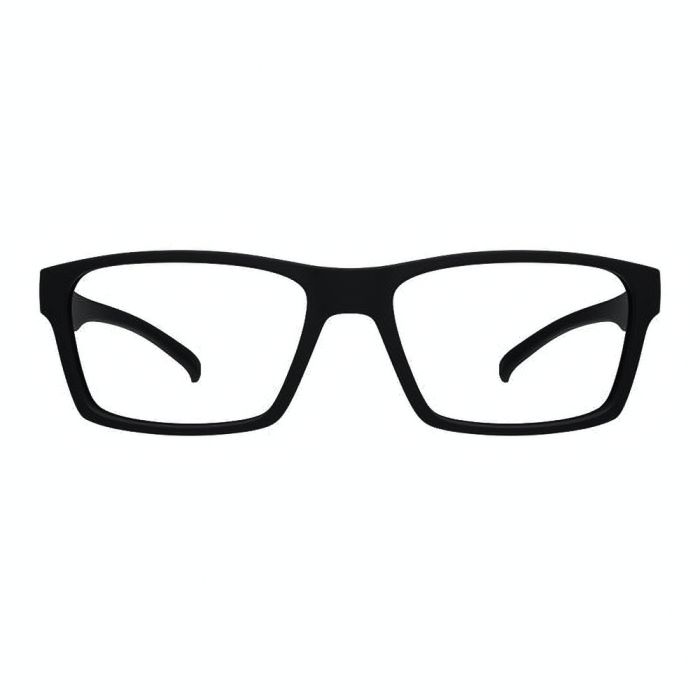 Óculos de Grau HB Polytech 93131-0243-53 Retangular e Acetato BLACK MATTE DEMO