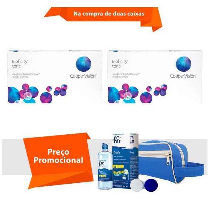 Combo Biofinity Toric com Kit Renu Fresh