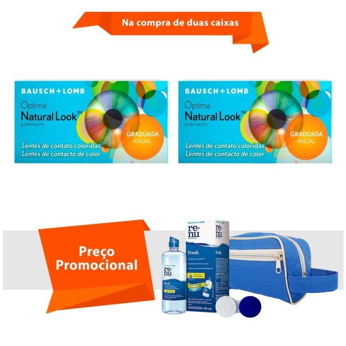 Combo Optima Natural Look com Grau com Kit Renu Fresh