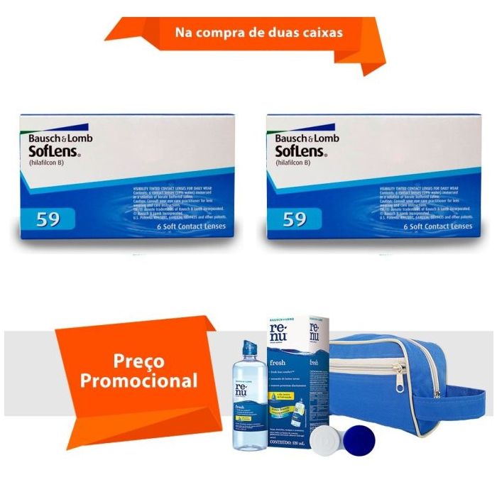 Combo Soflens 59 com Kit Renu Fresh