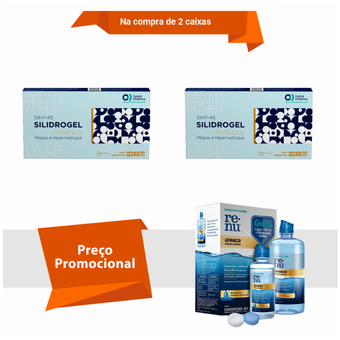 Combo Silidrogel Asférica Com Renu Advanced