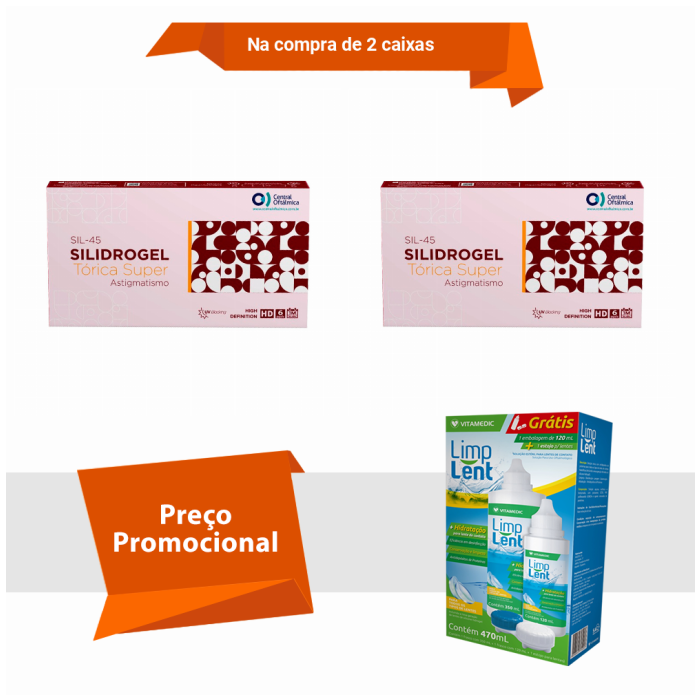 Combo Silidrogel Tórica para Astigmatismo Com Limp Lent
