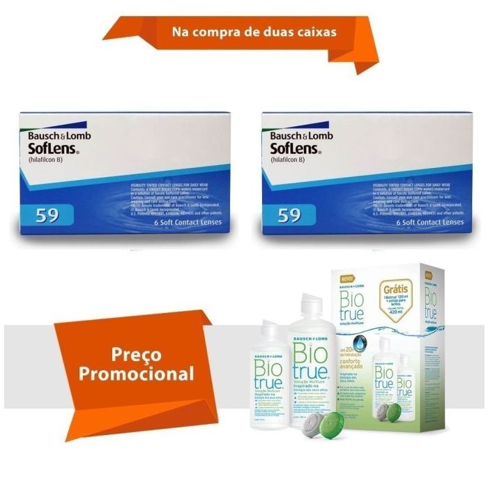 Combo Soflens 59 com BioTrue
