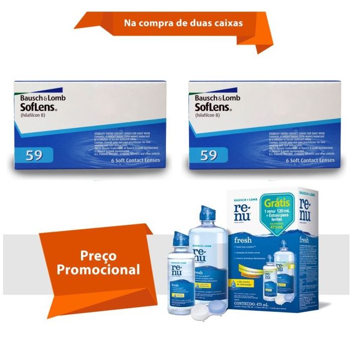 Combo Soflens 59 com Renu Fresh