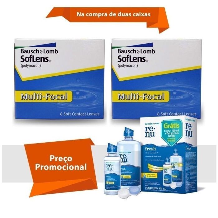 Combo Soflens Multifocal com Renu Fresh
