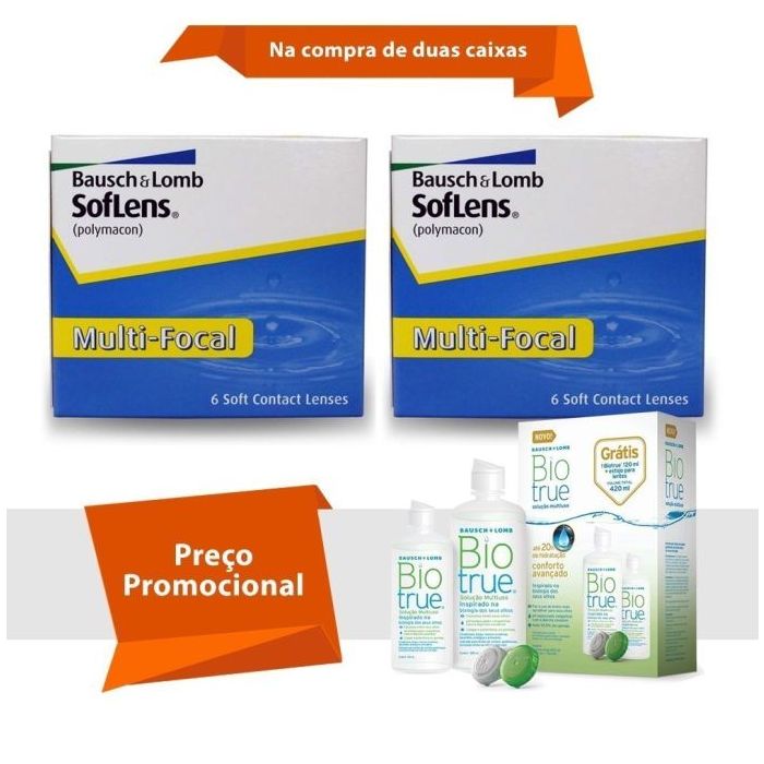 Combo Soflens Multifocal com Biotrue