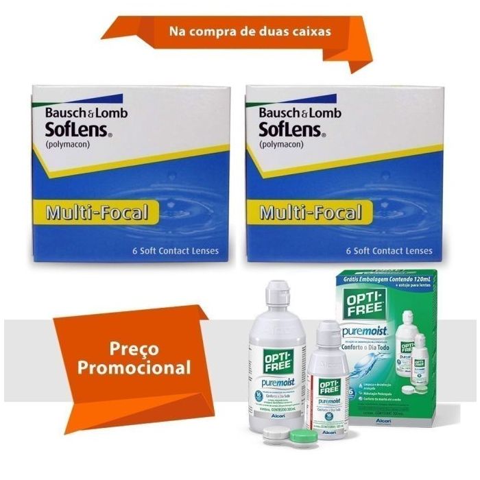 Combo Soflens Multifocal com Opti Free