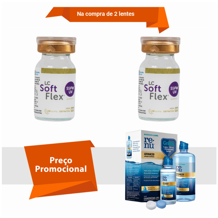 Combo SoftFlex 55 FW UV Com Renu Advance