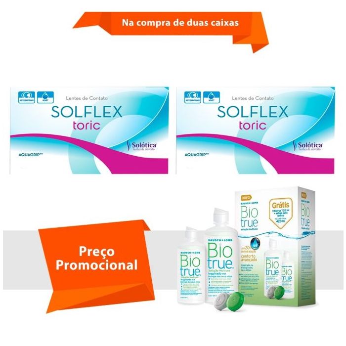 Combo Solflex Toric com Biotrue