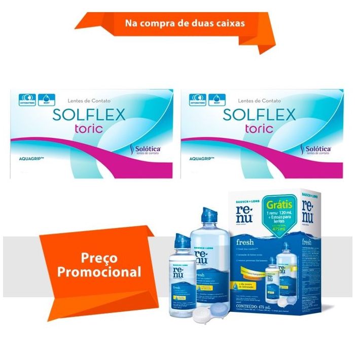 Combo Solflex Toric com Renu Fresh