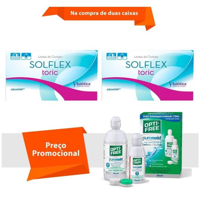 Combo Solflex Toric com Opti Free