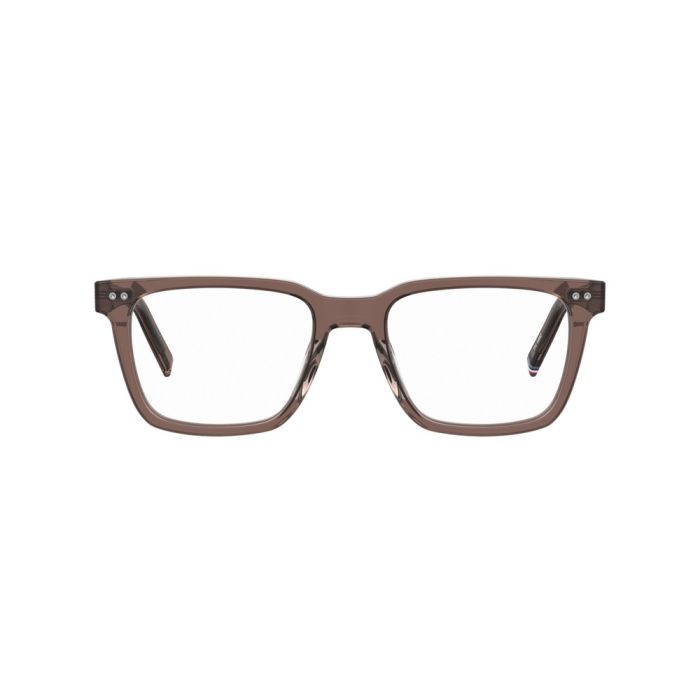 Óculos de Grau Tommy Hilfiger TH 1982 09Q 53 e Acetato Marrom Cristal