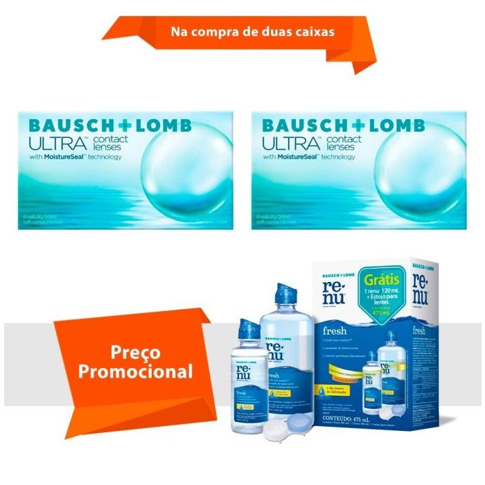 Combo Lente Ultra com Renu Fresh