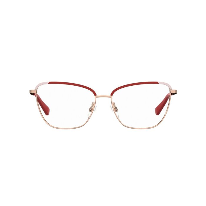 Óculos de Grau Love Moschino MOL 594 588 56 e Metal Dourado com Vermelho