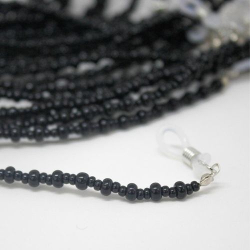 Cordão para óculos com Miçangas pretas Vanin