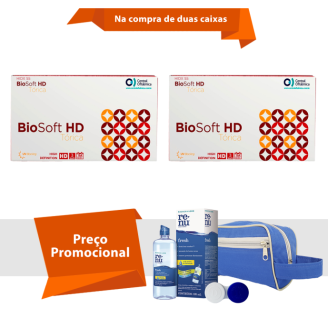 Combo BioSoft HD Tórica para Astigmatismo Com kit Renu Fresh