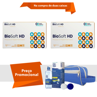 Combo BioSoft HD Asférica Com Kit Renu Fresh