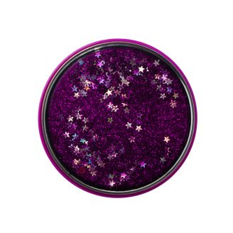 Estojo porta lentes Glitter Estrela + Pinça e Ventosa Roxo
