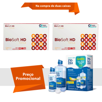 Combo BioSoft HD Tórica para Astigmatismo Com Renu Fresh