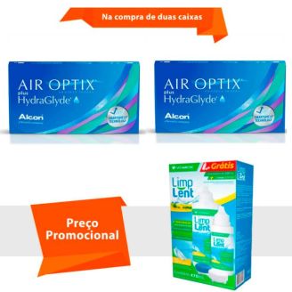Combo Air Optix Plus Hydraglyde com Limp Lent
