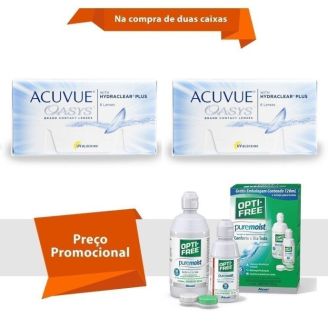 Combo Acuvue Oasys com Hydraclear Plus com Opti Free