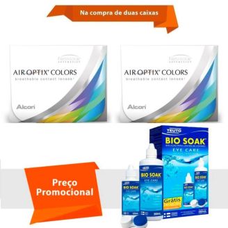 Combo Air Optix Colors sem Grau com Bio Soak