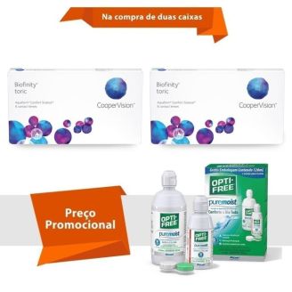 Combo Biofinity Toric com Opti Free