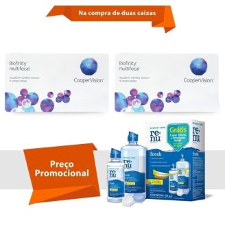 Combo Biofinity Multifocal com Renu Fresh
