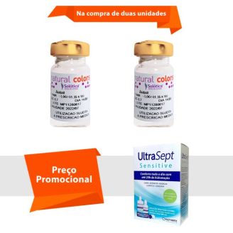 Combo Natural Colors Tórica para Astigmatismo Com UltraSept Sensitive