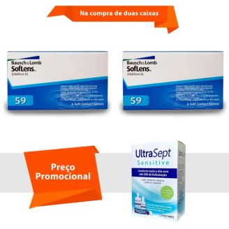 Combo Soflens 59 com UltraSept Sensitive