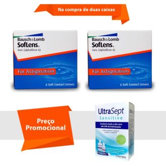 Combo Soflens Toric para Astigmatismo com UltraSept Sensitive