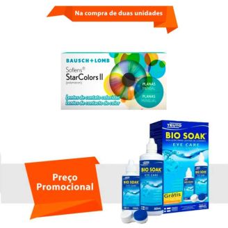 Combo Soflens Starcolors II Sem Grau com Bio Soak