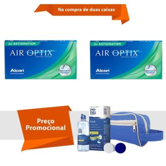 Combo Air Optix para Astigmatismo com Kit Renu Fresh